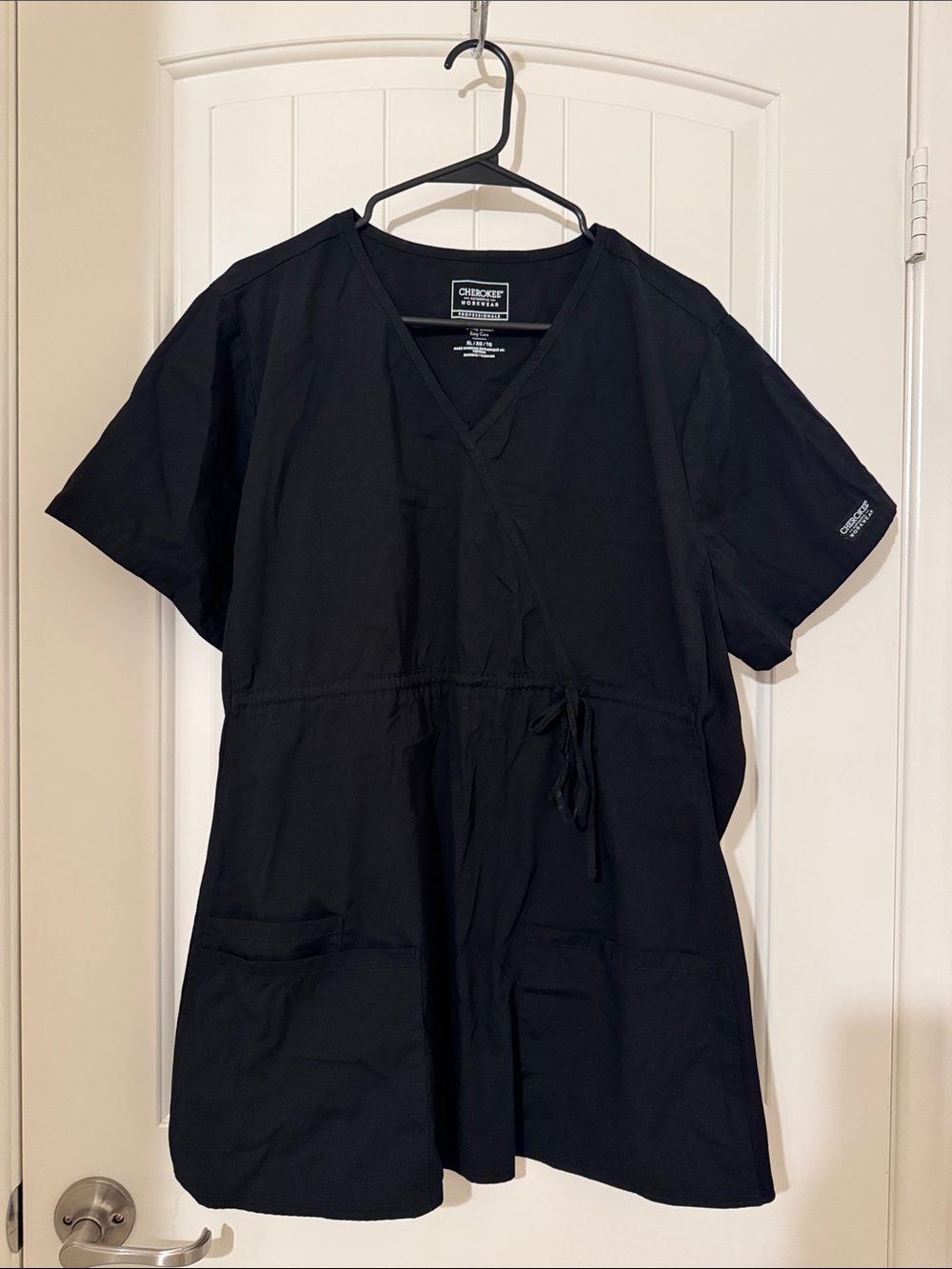 Cherokee Black Womens maternity scrub top